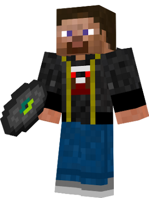 Well this is pretty much what the name inscribes- He's Steve with a leather jacket and Minecraft 