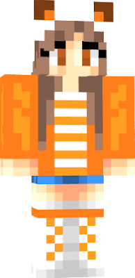 An orange girl. Credit to whoever made the skin