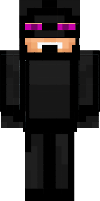 Jesse in an enderman suit from Minecraft Story mode