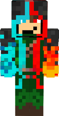 cool green red and blue themed skin