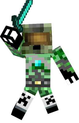 Halo man, but with awesome creeper legs, and some enderman hands (half enderman half ghast) ! :D