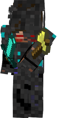 i made an infected herobrine skin and the pose is that he is looking at his hand, but why? because theres a splat on his hand thats where the infection started. he has some glowing eyes. isnt that cool?