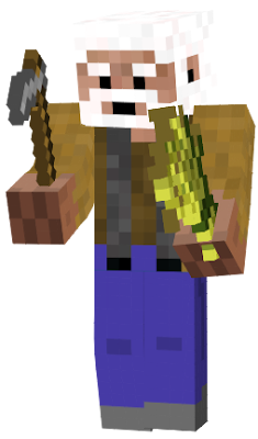 I made this skin as an old steve that is a farmer.