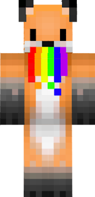 rainbow puke fox Minecraft skin