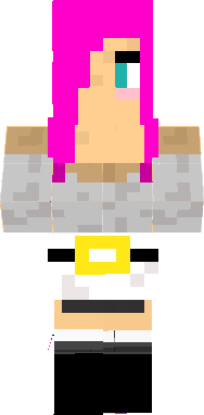 a pink head girl