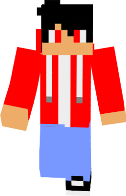 my character with red hoodie