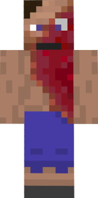 This is my first skin. The idea is that hes been blown up by a creeper of a TNT