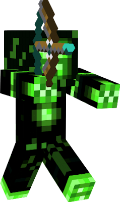 shine green creeper with exotic bow n arrow