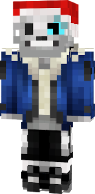 Sans undertale with christmas hat