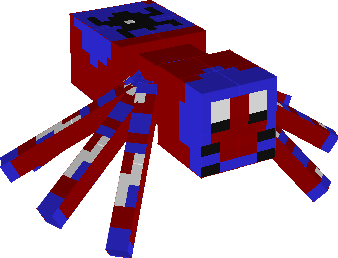 Now introducing the Spiderman skin for spiders! It looks exactly like the superhero!