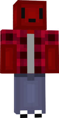 Red blob in lumberjack suit