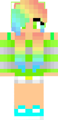 this is a really cute minecraft skin it is a rainbow girl but I named her cute lilly