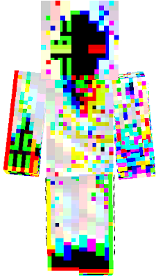 My friend made a Glitch skin from roco on Minecraft skin dex : r