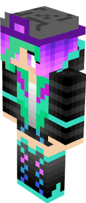 This was inspired by PixelCrush and its a girl with a teal and pinkish purplish color hair with a leather jacket, and i love me some black leather! :)