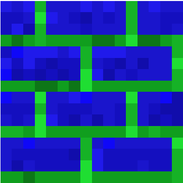 Bricks:Blue Paste:Green