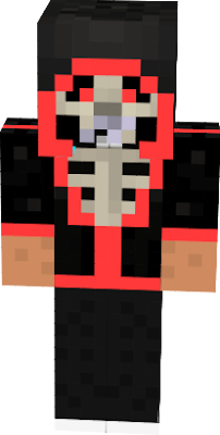 blood hood with skull for a face