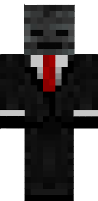 wither skeleton, suite and red tie