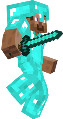 he has diamond armor and is also a pro