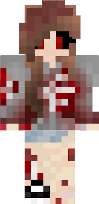 this bloody girl is most halloween and should be your minecraft skin