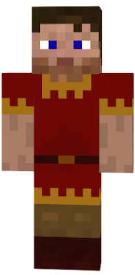 A medieval skin with a red tunic. Modified from the basic Steve skin.