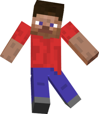 Steve with a red shirt.