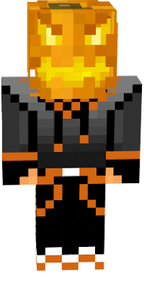 Guy in a halloween jacket with a pumpkin on his head. Made by KlausMeine