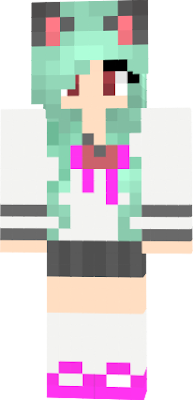 A part cat part super cute girl named Kelley and a mine craft player skin <3