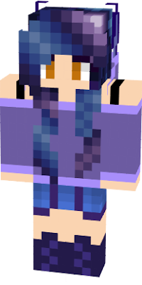 A galaxy wolfie. I used a galaxy Nora base. Like all my other skins, please don't use them if you play windows 10 or xbox minecraft. If you use the skin in roleplays and videos give me credit, I made the skin my own and all I did was change the colors, add hair on the back, change the ears, and get rid of the headphones. In the future I wish to make a roleplay and use all of these skins so please do NOT use them until I make a decision.