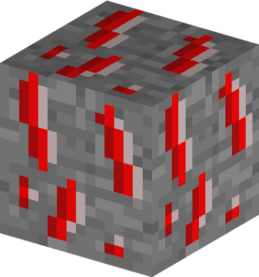 Most ores in MINECRAFT have the same texture so I decided to create my own design of red stone ore.