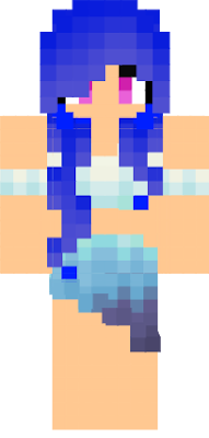 this is my OC in a ocean dress with a different type of hair