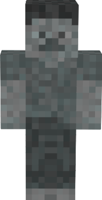 This steve is made from cobblestone.