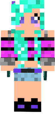 This is cute girl with diamndy sparkly blue hair It's cute and for evry one.She got purple cap with sparkle pink dog ears on it.I add it cus i love dogs.This girl is for girls which love dogs like me! :3