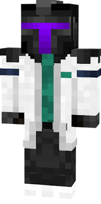 (hes wearing a lab coat)