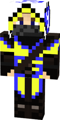 A ninja skin in blue and gold colors.