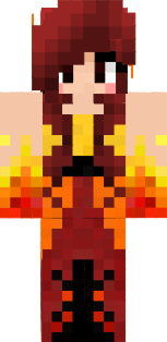 Fire dress and Flame hair