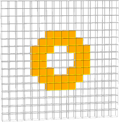 Pokeball Sprite Yellow - Grid Paint