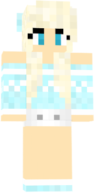This is one of SnowyEchos's skins. It is a pretty simple skin with only a light blue sweater and a light blue bow on SnowyEcho's blonde hair.