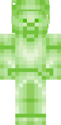a drained green steve