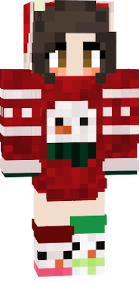 short hair girl christmas sweater red