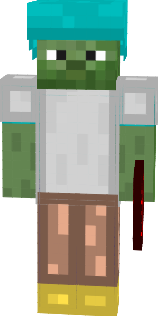 a zombie with armor and redstone