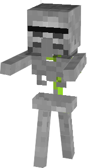 He looks like a villagers skeleton, but he is angrier than Zombie.