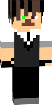 My first minecraft skin and its inspired oof my roblox avatar