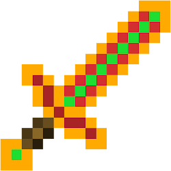 Minecraft Espada de Oro Escala 1:1