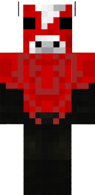 a mooshroom in a red t shirt and a back robe