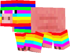 it's a rainbow pig with pink!!!