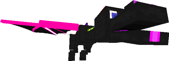This Ender Dragon features rainbow back spikes, adorable eyes, and a cute pink tongue! Just don't be fooled by this face in Survival Mode.......