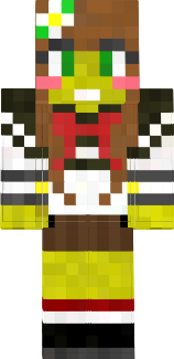 this skin is made by courtney dawn. at this skin you can see smallish bean being an high-school girl