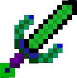 Sword forged from creeper gems...
