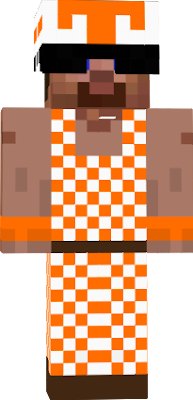 orange and white checkerboard overalls