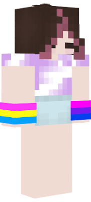 This is my new minecraft skin, it's basically me right now ;-; But anyways, I still haven't decided if im bi or pan, when I do i'll tell you guys and create a new skin :) See ya!